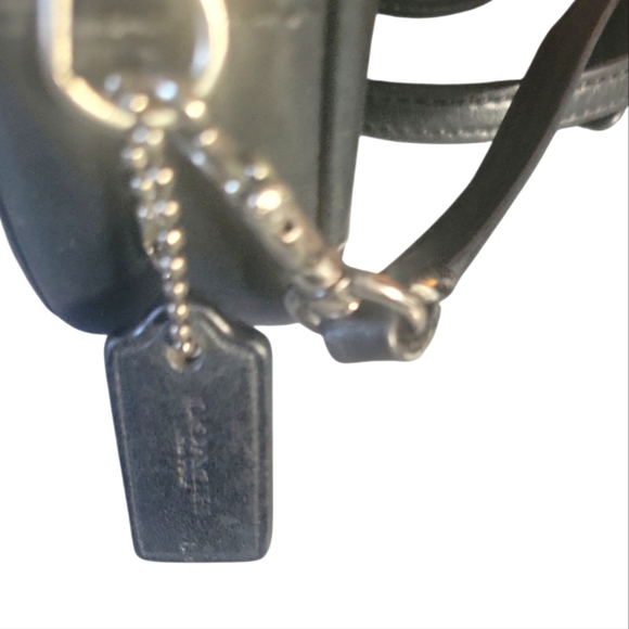 Coach Classic Quilt Black and Cream Exotic Embossed Crossbody Leather Clutch Bag - Picture 3 of 10